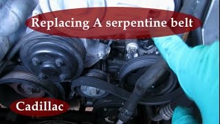 Learn How To Replace A Serpentine Belt On A Cadillac STS  Supper Easy [upl. by Mason426]