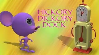 Hickory Dickory Dock  Nursery Rhyme With Lyrics  3D Cartoon Animation Songs for Children [upl. by Holbrooke]