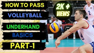 Volleyball Series Part1 How to Pass the Volleyball Underhand Basics Part 12 Lockdown Special [upl. by Enilorac]