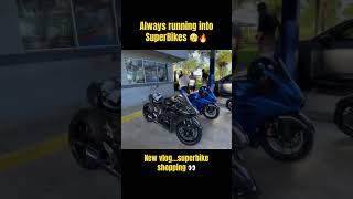 Ran into SUPERBIKES at the gas station 🤯‼️ fyp cars h2 gsxr hyabusa motorcycle supra [upl. by Docia]