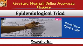 Epidemiological Triad in detail  Swasthvrita syllabus  Geetaru Shanjalii BAMS UG PG PhD etc exams [upl. by Halonna]