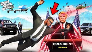 GTA 5  Franklin amp Shinchan Try To Save The President Of LOS SANTOS GTA 5 [upl. by Ykroc]