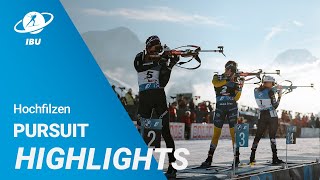 World Cup 2324 Hochfilzen Women Pursuit Highlights [upl. by Neelehtak36]