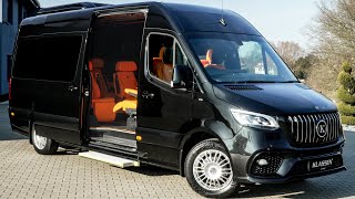 2024 Black Mercedes Sprinter VIP  Ultra Luxury Business Van in Detail [upl. by Daraj]