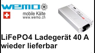 Batterieladegerät 40 A meanwell LiFePO4 Lieferprobleme ohne Lüfter geräuschlos Lagershop [upl. by Sarad]