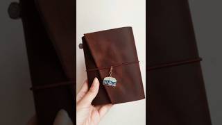 Review Crazy Horse Leather Notebook handmade travellersnotebook travelersjournal leathercraft [upl. by Meela]