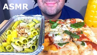 ASMR EATING PIZZA MARGHERITA  PASTA WITH CHICKEN SPINACH amp PINE NUTS MUKBANG EATING SOUNDS [upl. by Nesbitt]