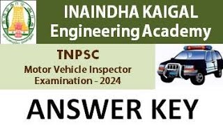 MOTOR VEHICLE ANSWER KEY WITH EXPLANATION பார்க்கலாம் வாங்க  MOTOR VEHICLE INSPECTOR ANSWER VIDEO [upl. by Ahilam]