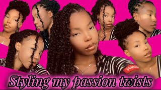 12 WAYS TO STYLE YOUR PASSION TWISTS Beginner friendly😍❤️ [upl. by Suixela]