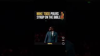 Pastor Mike Todd pour syrup on the Bible during his sermon 😲 God help us pastor viral [upl. by Spike762]