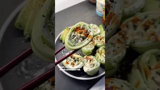 🥒HIGH PROTEIN CHICKEN SALAD CUCUMBER ROLLS ketorecipes [upl. by Gilberto]