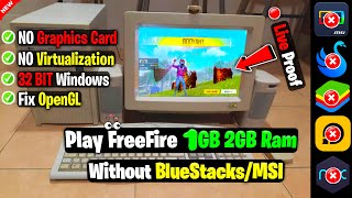 How To Play FreeFire In 1GB Ram2GB Ram PC Without MSI amp BlueStacks [upl. by Hannus]