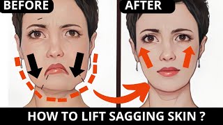 HOW TO LIFT CHEEKS WITH FACE YOGA  SAGGY SKIN JOWLS LAUGH LINES FOREHEAD LINES FROWN LINES [upl. by Dnumsed]