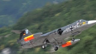 German Marine Starfighter F104 Scale RC Turbine Model Jet Takeoff closeup view [upl. by Mattox]