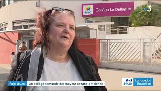 Le collège de la Dullague en grève pour des moyens et le classement en REP [upl. by Mark372]