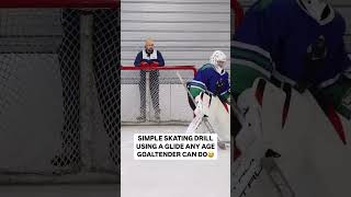 Simple skating drill any goalie can do😅 hockey [upl. by Arrat]