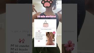 Doing this 10 min workout 🎀 from pintrest  slim waist workout  abs challenge workoutchallenge [upl. by Tallia]