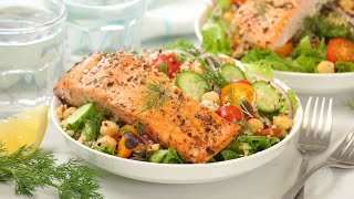 Protein Packed Salmon Bowls  Healthy Meal Prep Idea [upl. by Roda40]