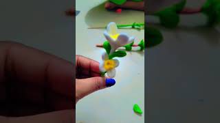 Cute clay flower sticks☺️howtomakeclaycraft music shortvideo [upl. by Notak]