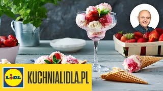 🍨 Domowe lody waniliowotruskawkowe  Paweł Małecki  Przepisy Kuchni Lidla [upl. by Lipkin]