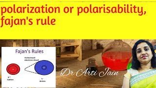 Polarization  polarisability fajans rule Chemistry For Jee Neetengineering chemistry [upl. by Fording919]