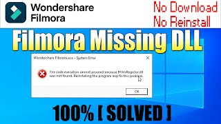 SOLVED How to Fix the Issue FCommonViewdll Not Found in Filmora  ffwsregisterdll [upl. by Faden]