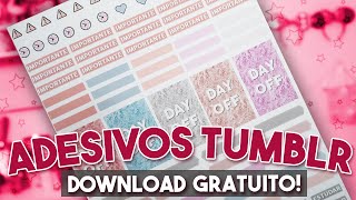 ADESIVOS PARA PLANNER FEITOS EM CASA  DOWNLOAD GRATUITO  Gabriela Gouveia [upl. by Ayram357]