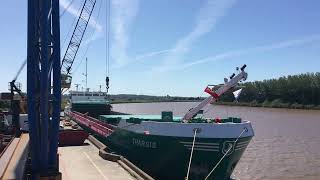 THARSIS loading steel cargo at FLIXBOROUGH wharff [upl. by Angelika]