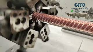 Copper Tube Twisting Machine For Coaxial Tube In Tube Heat Exchanger Heat Pump Condenser Evaporator [upl. by Chabot]