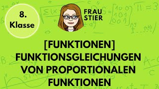 Funktionsgleichung von proportionalen Funktionen mit Proportionalitätsfaktor Proportionalfaktor [upl. by Ehsom]