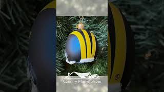 Christmas Glass Ornament University of Michigan NCAA Champions 2023 Football Helmet glassornaments [upl. by Andee20]