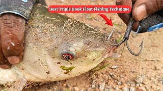 How to Float Fish Treble Hook🎣Best Rohu Fish Bait  Hyderabad Fishing Rohu Charai  Float Fishing [upl. by Haveman]