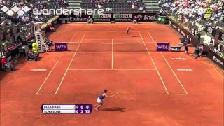 Francesca Schiavone vs Eugenie Bouchard  2014 Rome highlights [upl. by Capp]