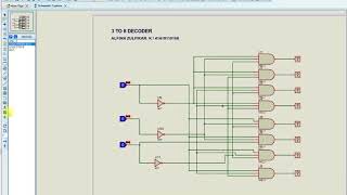 3 TO 8 DECODER  Design and Simulation with Proteus [upl. by Nayra]