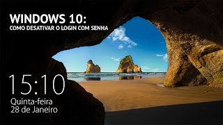 Windows 10 Como desativar o login com senha [upl. by Eneluj]