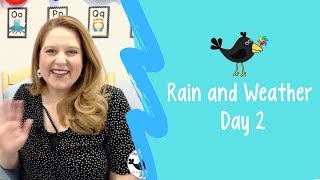 All About Rain – Preschool Weather Fun Virtual Preschool Online Circle Time [upl. by Aenal758]