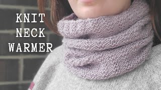 How to KNIT a cozy Neck Warmer stepbystep  Beginnerfriendly tutorial [upl. by Burnard]