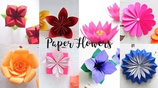 8 Easy Paper Flowers [upl. by Rashida]