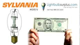 Sylvania M250U 250W Metal Halide Metalarc Light Bulb [upl. by Stelle]