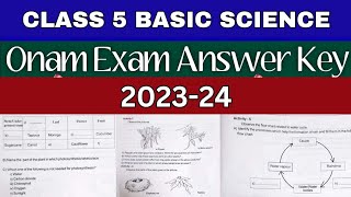 Class 5 Basic Science Onam Exam Question Paper 2023 Answer Key 🔥Std 5 Onam Exam Answer Key [upl. by Ainocal608]