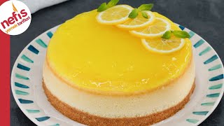 ASLA ÇATLAMAYAN 👌🏻 Kolay Limonlu Cheesecake Tarifi 🍋🍰 [upl. by Bax]