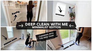 Deep Clean With Me  Cleaning Into The New Year  Minimalist Edition  Pantry Livingroom Dinning [upl. by Nylannej459]