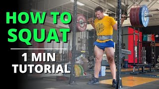 How to Do the Starting Strength SQUAT  1 Minute Tutorial [upl. by Eteragram]