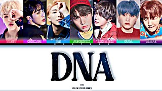 BTS DNA LYRICS  Color coded lyrics HANROMENG [upl. by Meeker]