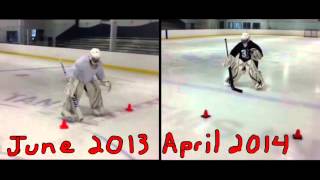 3E Goaltending Dan Hirlinger before and after [upl. by Aisetal]