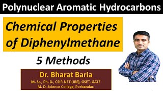 Chemical properties of diphenylmethane  Dr Bharat Baria [upl. by Oflodor]