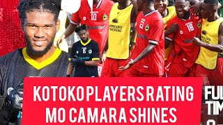 🚨 KOTOKO BEATS KARELA PLAYER RATINGSCAMARA SAMBA ALBERT AMOAH SHINESAMIDU ACQUAH DANGER [upl. by Itnavart]