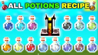 MinecraftAll POTIONS Brewing Recipe for Beginners [upl. by Liban510]