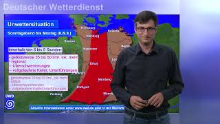 08092024 Unwetterinformation  Deutscher Wetterdienst DWD [upl. by Teria]