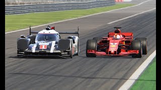 Ferrari F1 2018 vs Porsche 919 EVO  Monza [upl. by Kuhn]